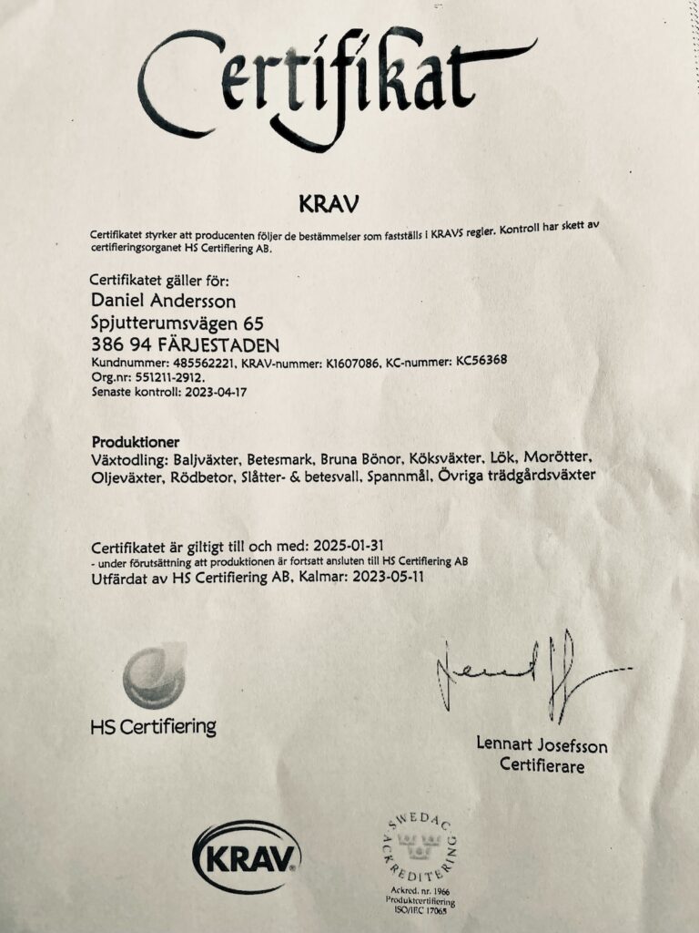 KRAV certifikat